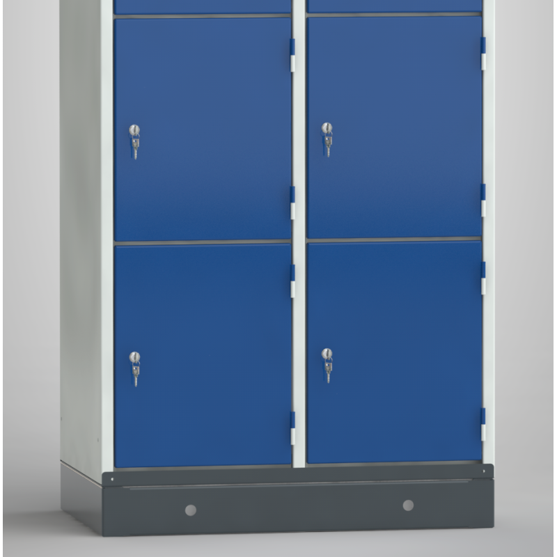 P_222560_1 Hubwagensockel für einen Wertfachschrank.