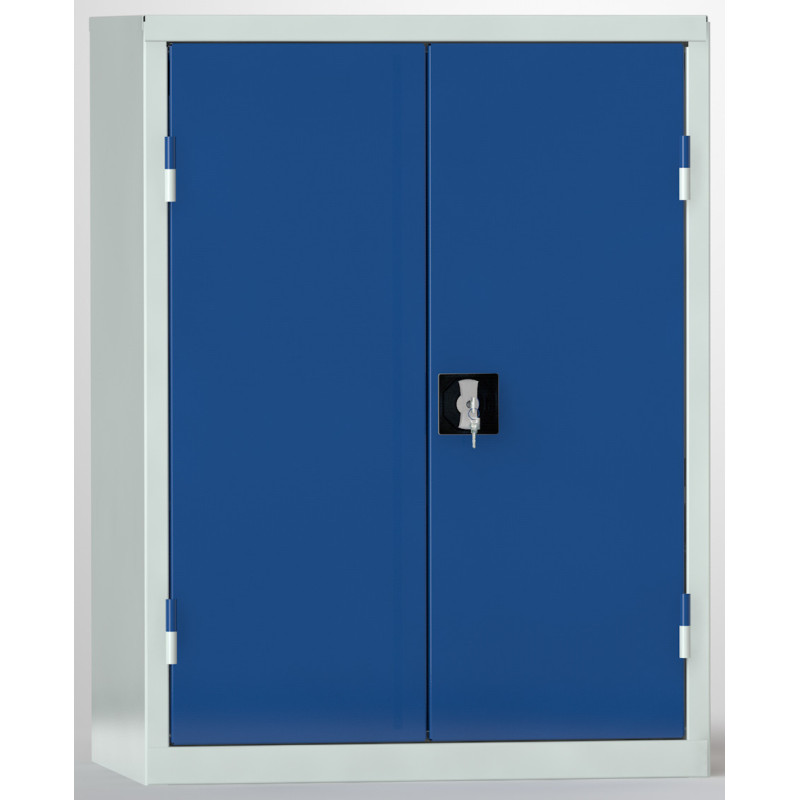 Universalschrank in den RAL Farben 7035 und 5010 mit abschließbaren Türen. Universalschrank in den RAL Farben 7035 und 5010 mit abschließbaren Türen.