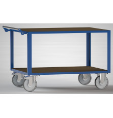 Tischwagen mit 2 Ladeflächen aus Sperrholz.